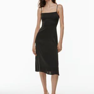 Wilfred Magdalena Black Satin Dress (Like New)